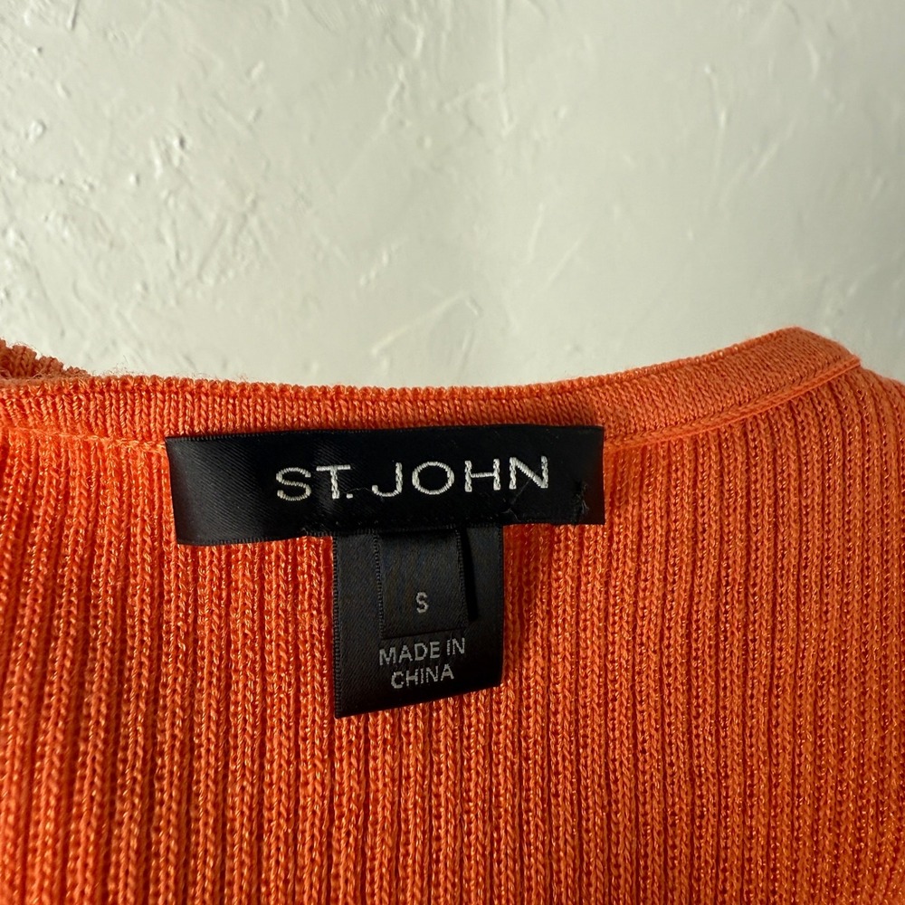St John Women's Top S Sleeveless Sweater Shirt Tank Blouse Top Knit Scoop W3-19 - Picture 5 of 6